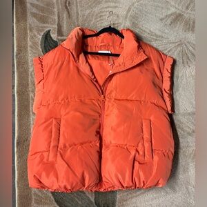 Ellison Vibrant Orange Puffer Vest